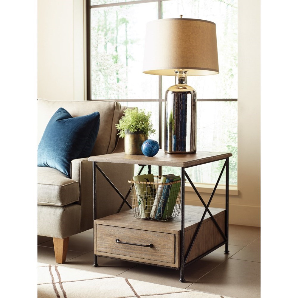 Kincaid Furniture Modern 944915 Modern Rustic Solid Wood End
